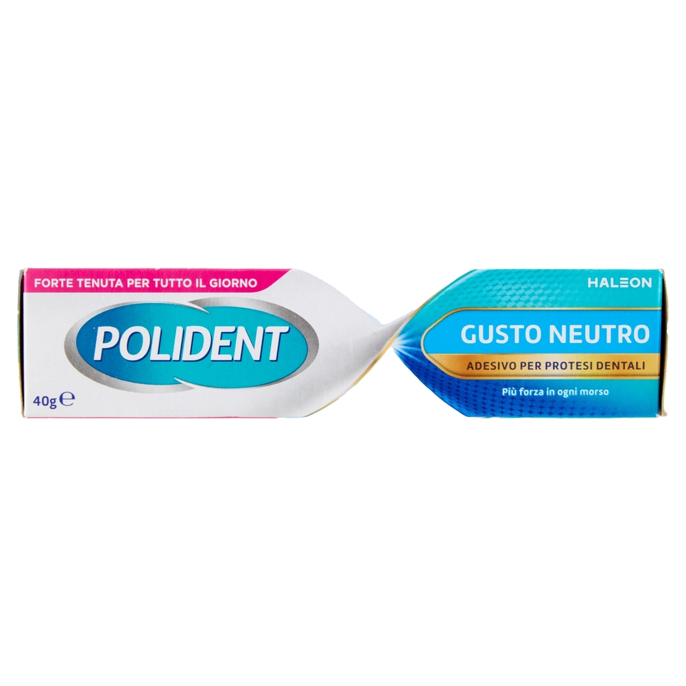 Polident gusto neutro adesivo protesi dentiera con tenuta giornaliera senza aromi artificiali 40 gr